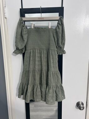 Altar'd State Olive Green Mini Dress